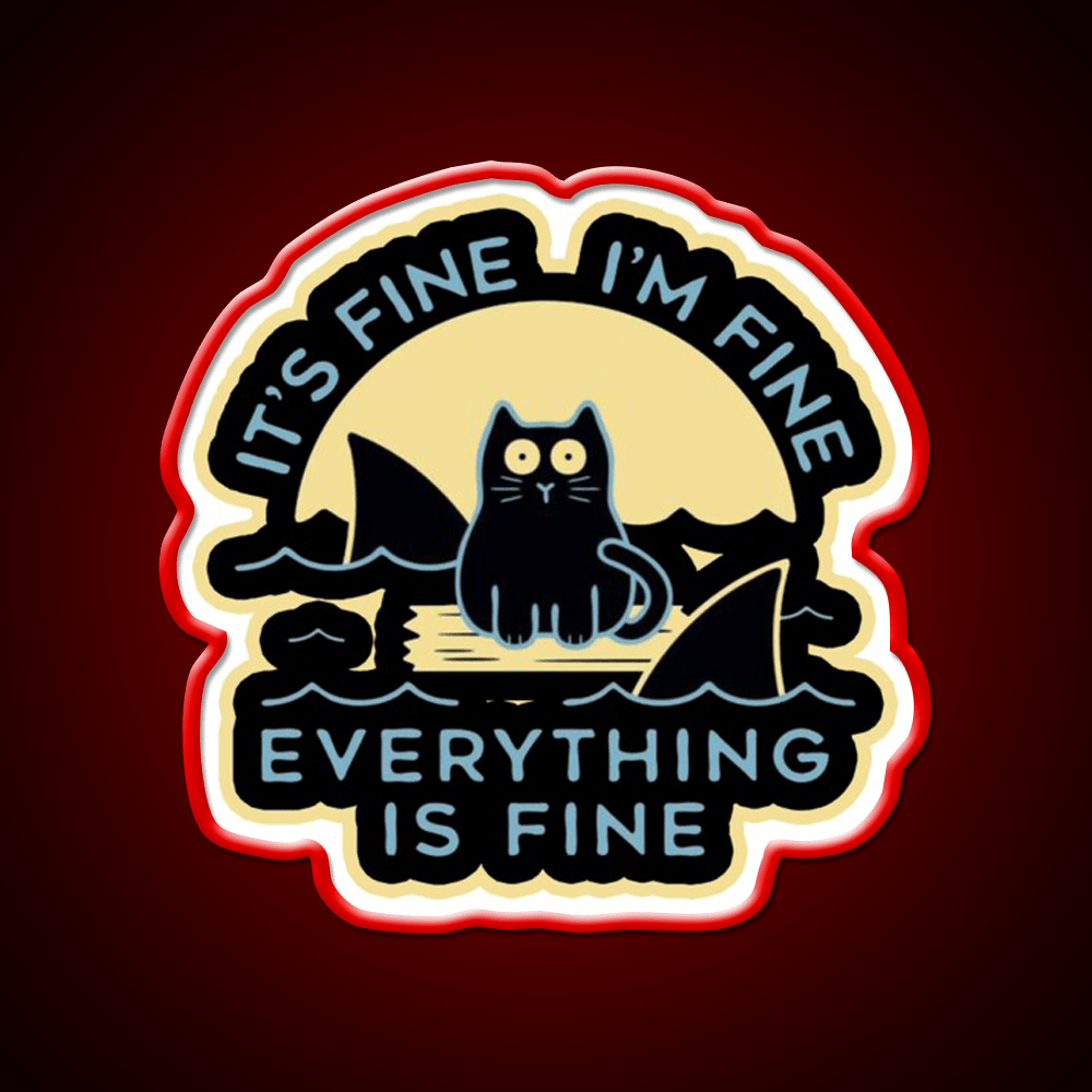 Everything Is Fine Welcome Led Neon Sign Open Sign Rgb Color - Shineneon
