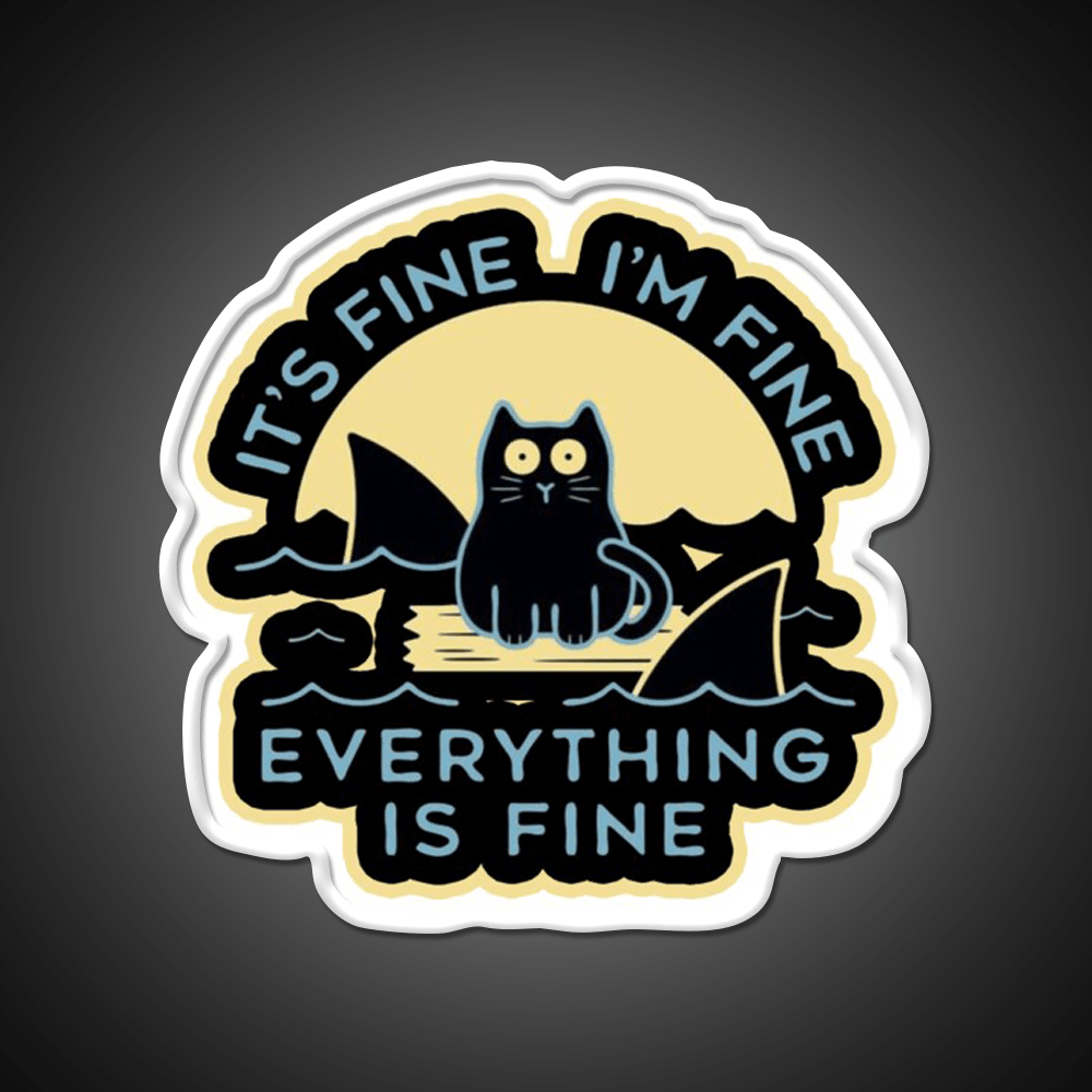 Everything Is Fine Welcome Led Neon Sign Open Sign Rgb Color - Shineneon