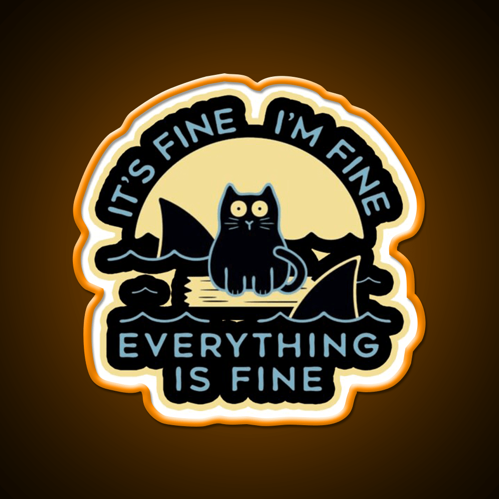 Everything Is Fine Welcome Led Neon Sign Open Sign Rgb Color - Shineneon