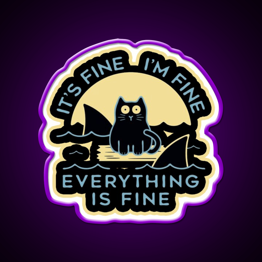 Everything Is Fine Welcome Led Neon Sign Open Sign Rgb Color - Shineneon