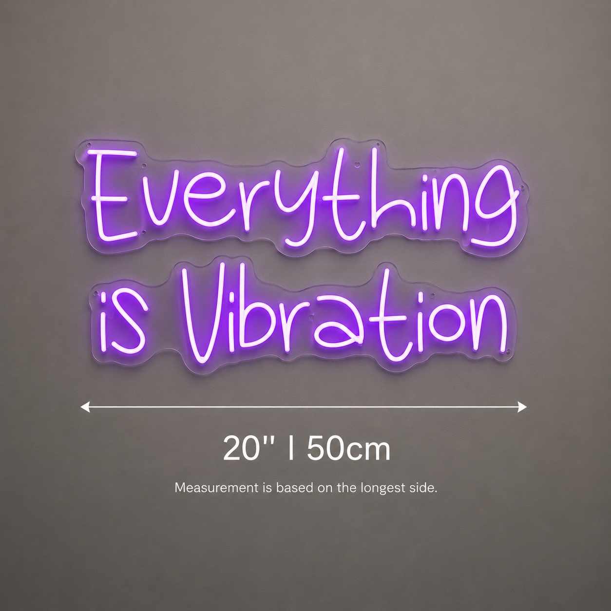 Everything Is Vibration Wall Decor LED Neon Sign - 04 Size Image