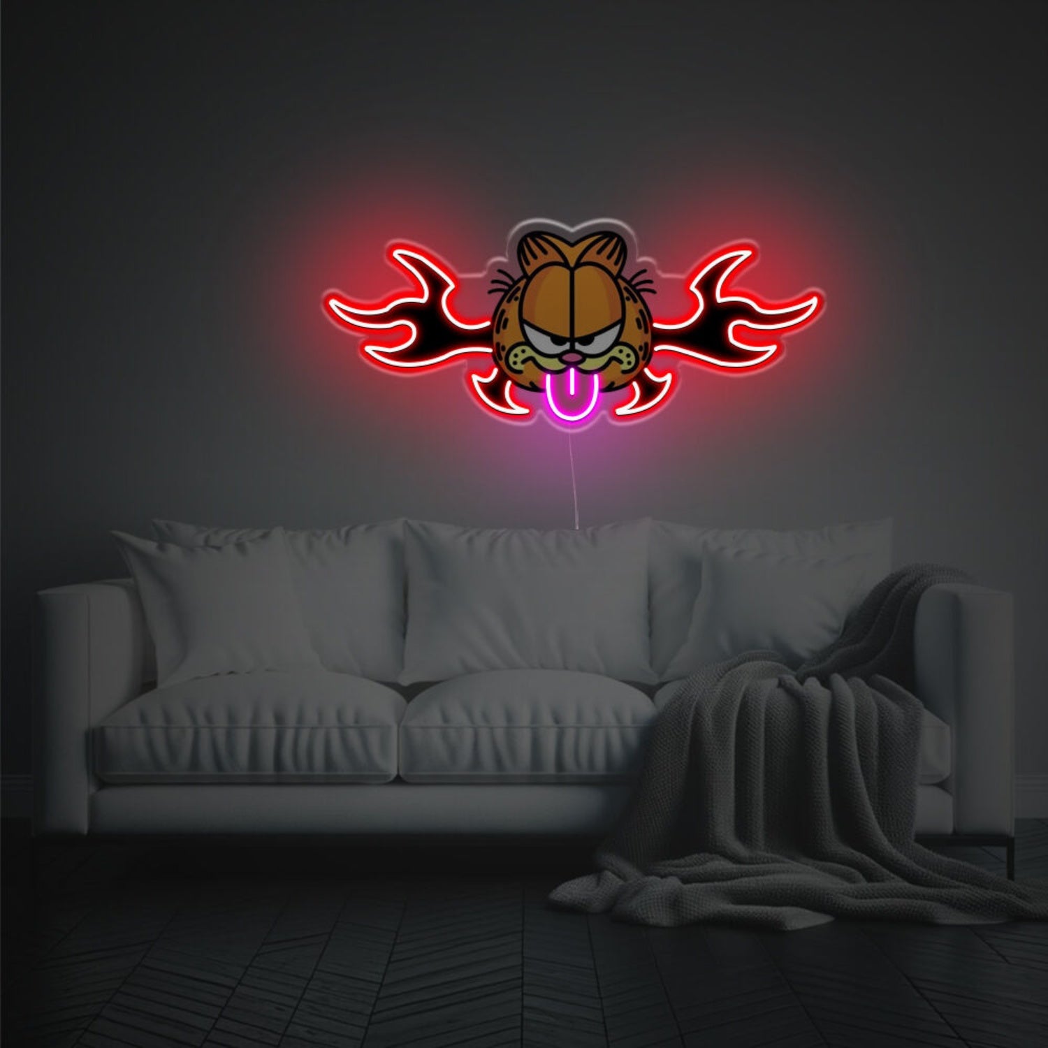 Evil Garfield Led Neon Acrylic Artwork | Shineneon