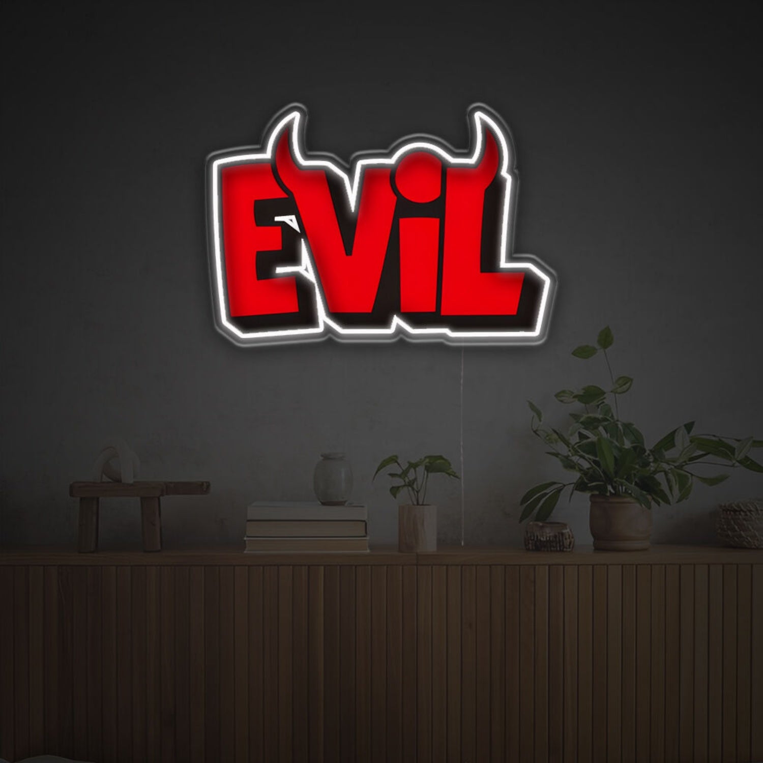 Evil Sign Led Neon Acrylic Artwork Bars Home Decor | Shineneon