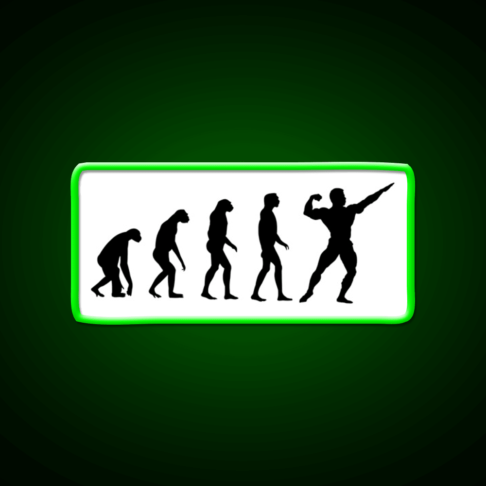 Evolved To Bodybuilding Gym Fitness Led Neon Sign Rgb Color - Shineneon