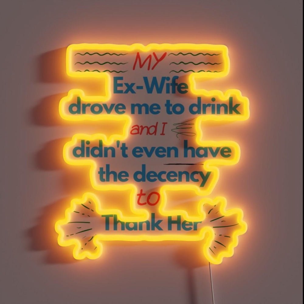 Ex Wife Irony Alcohol Rgb Led Neon Sign - Shineneon
