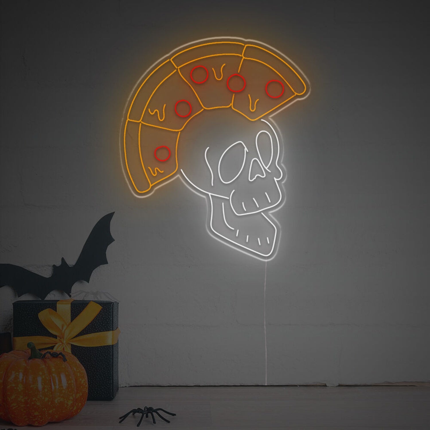 Exclusive Pizza Skull Led Neon Sign | Shineneon