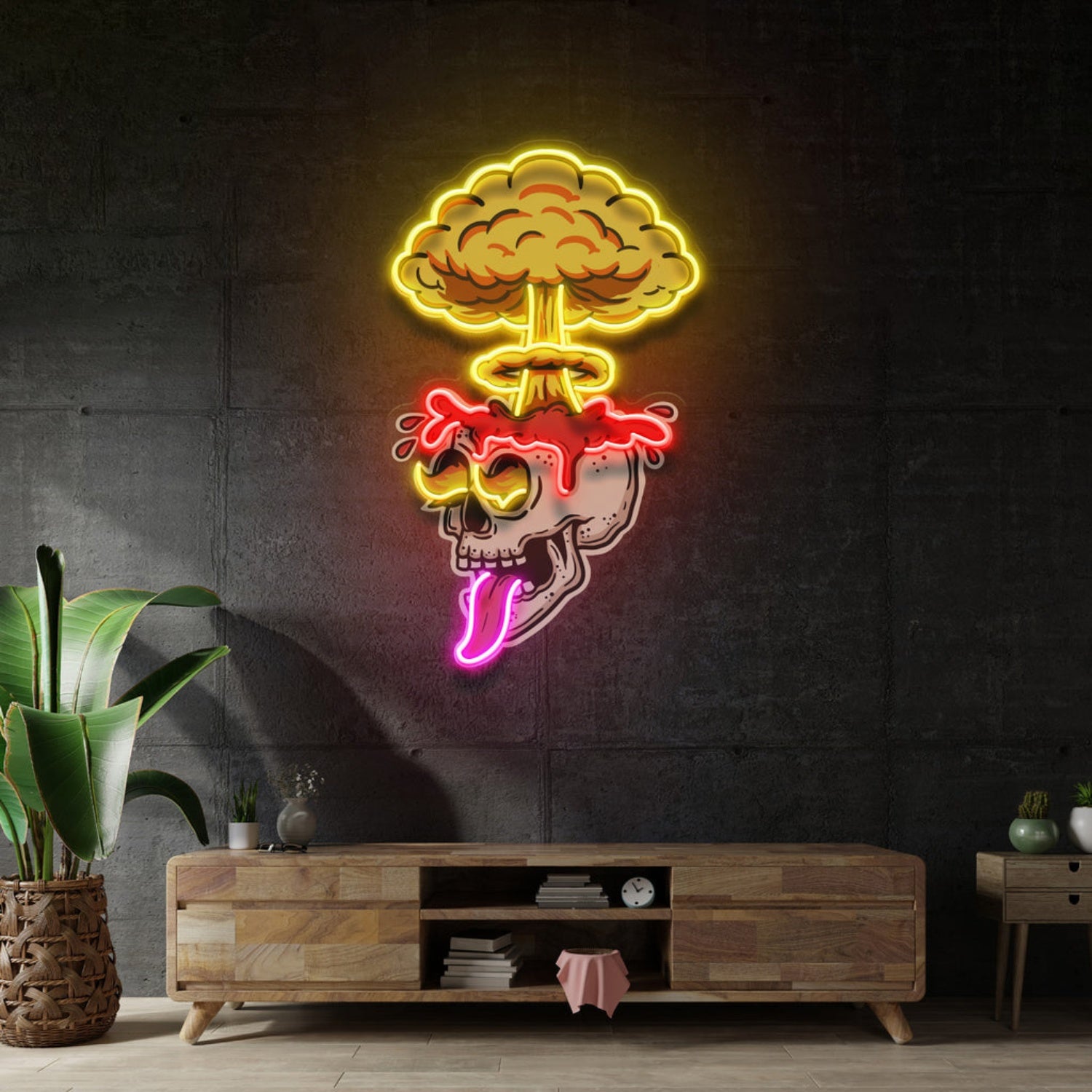 Exploded Skull Acrylic Artwork Led Neon Sign | Shineneon