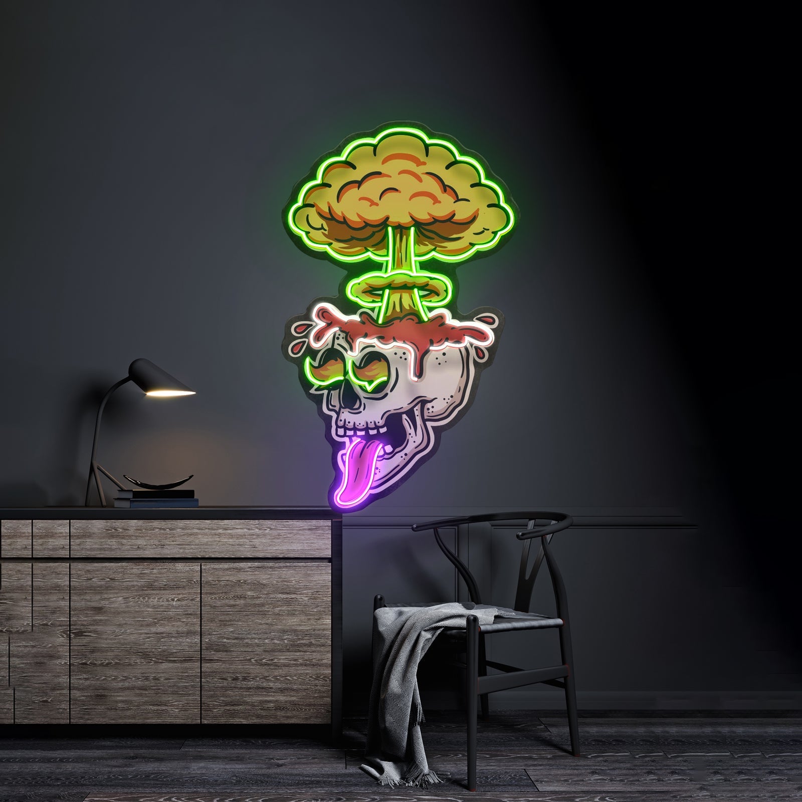 Exploded Skull Led Neon Sign Light Custom Led Signs - Shineneon