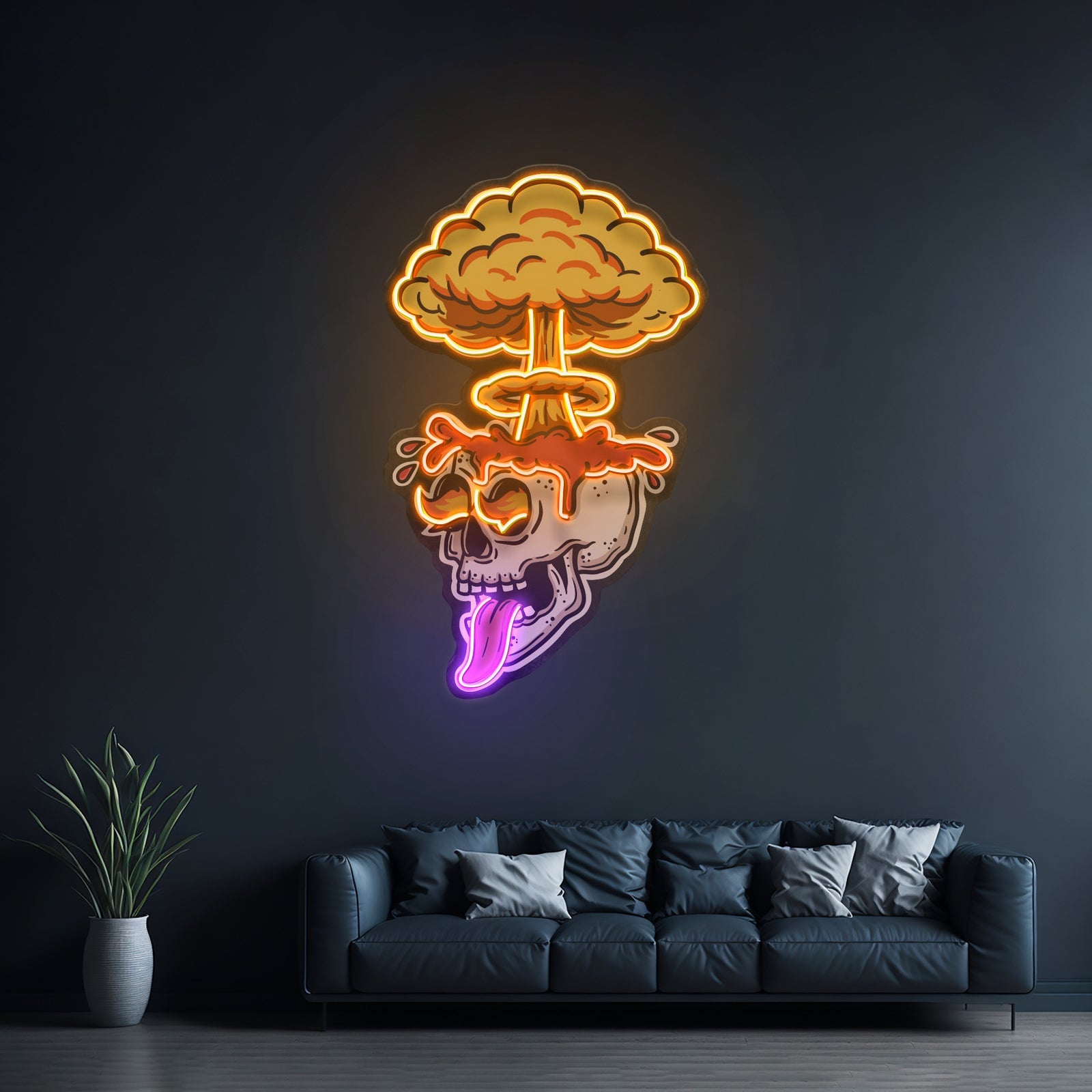 Exploded Skull Led Neon Sign Light Custom Led Signs - Shineneon