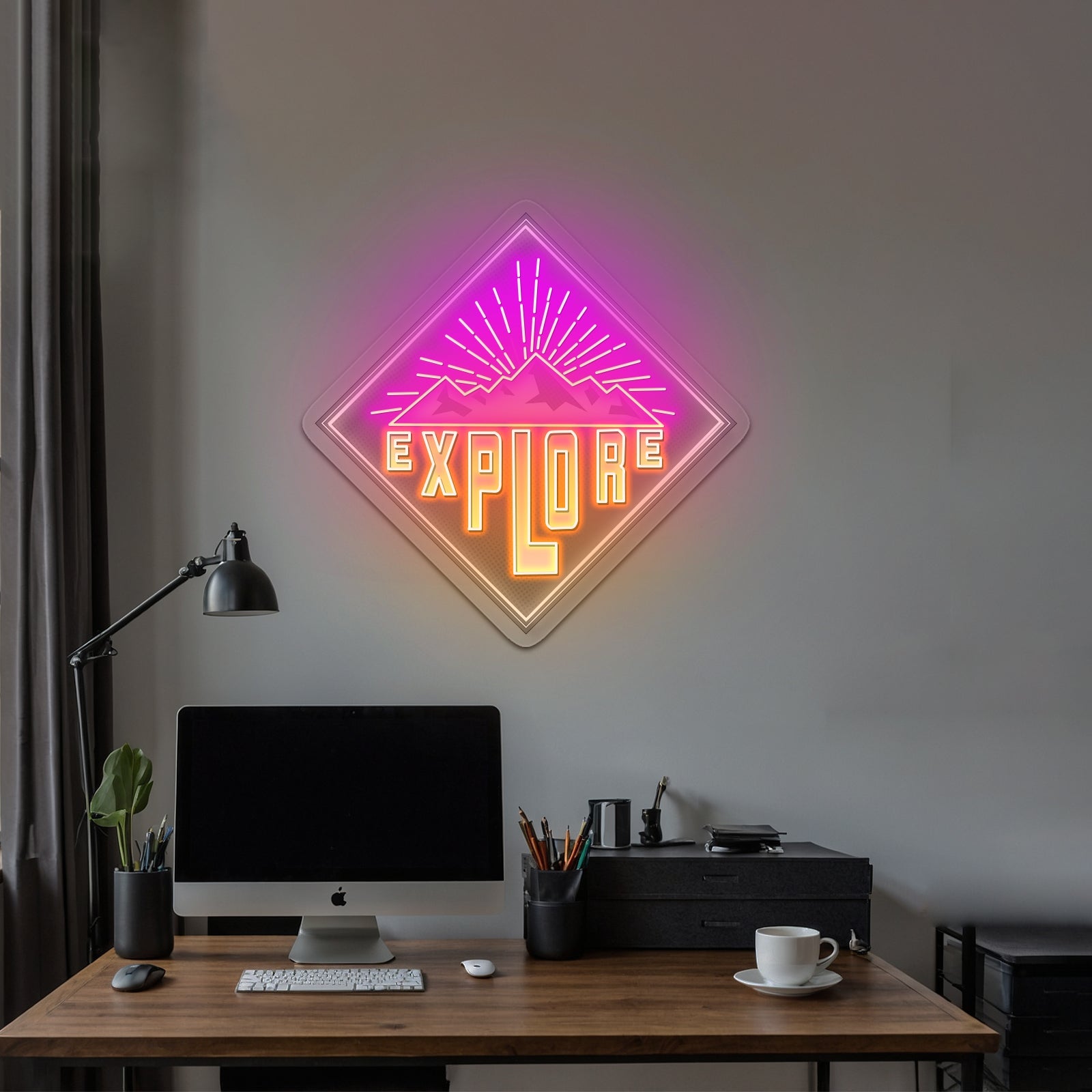 Explore Mountains Large Neon Signs - Shineneon