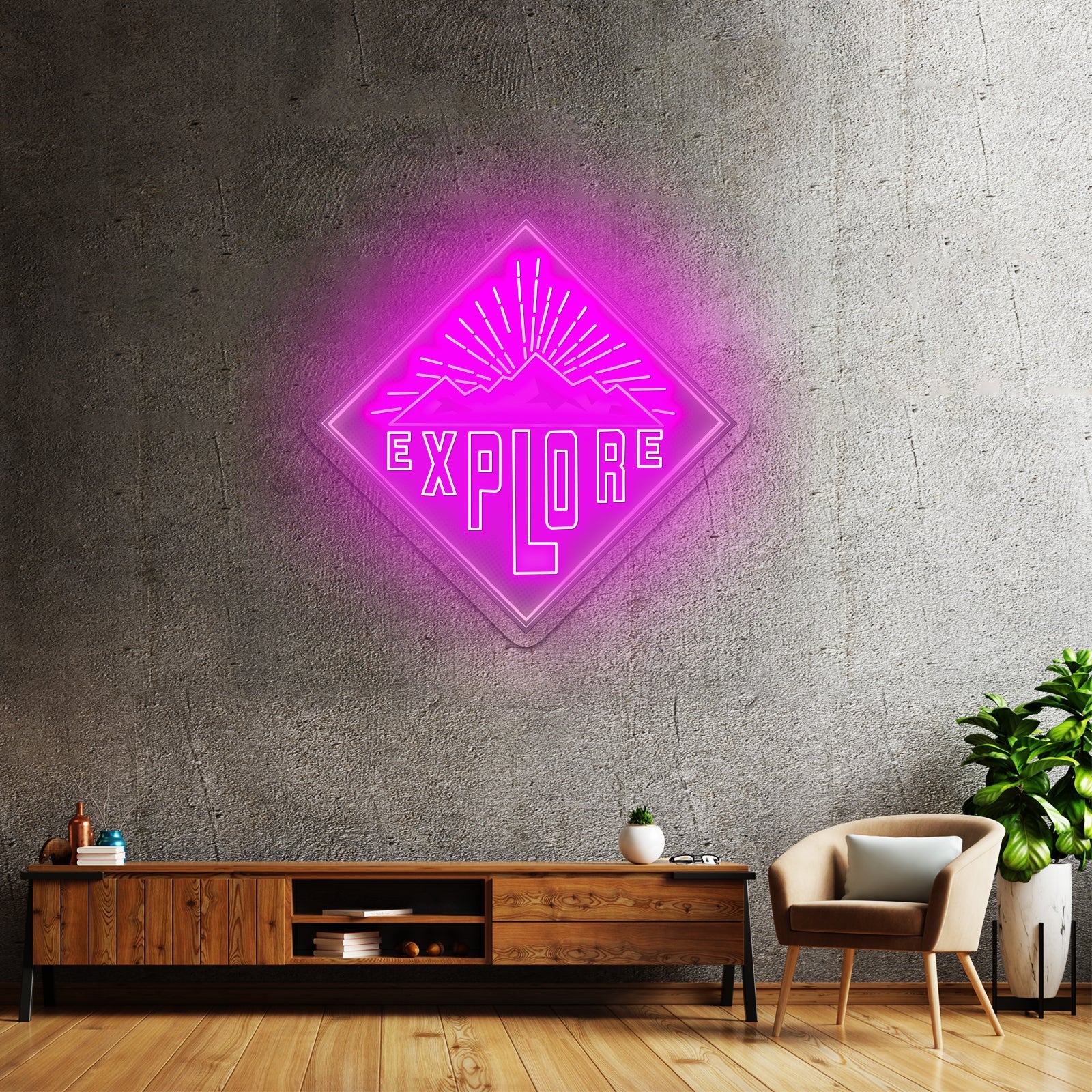 Explore Mountains Large Neon Signs - Shineneon