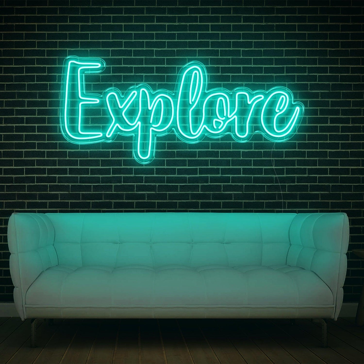 Explore White Modern Script Led Neon Sign For Stylish Home Studio Decor | Shineneon
