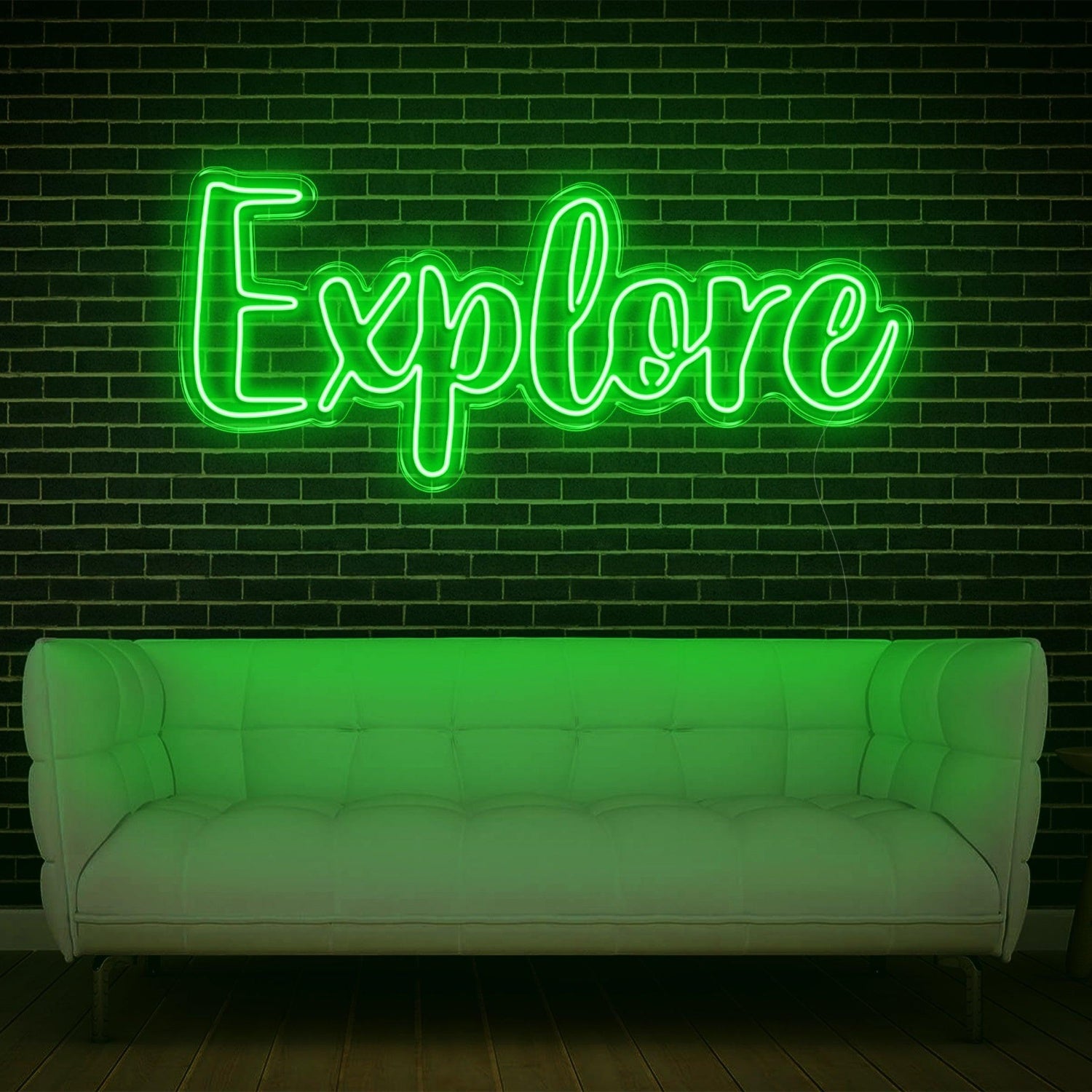 Explore White Modern Script Led Neon Sign For Stylish Home Studio Decor | Shineneon