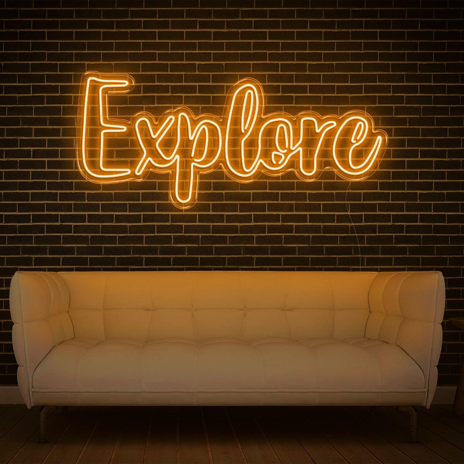 Explore White Modern Script Led Neon Sign For Stylish Home Studio Decor | Shineneon