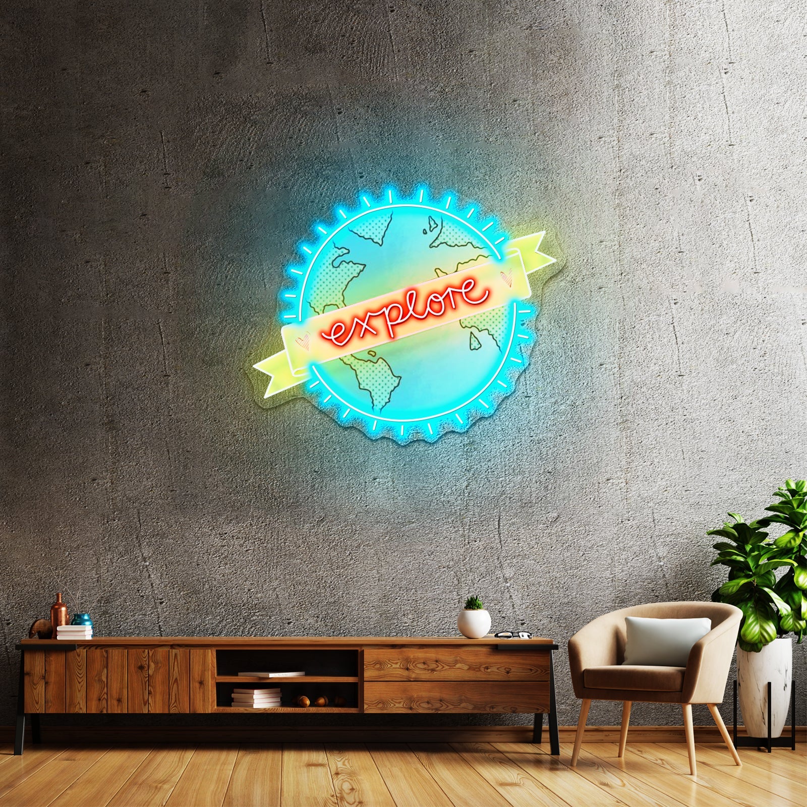 Explore World Neon Signs Custom Neon Light Sign - Shineneon