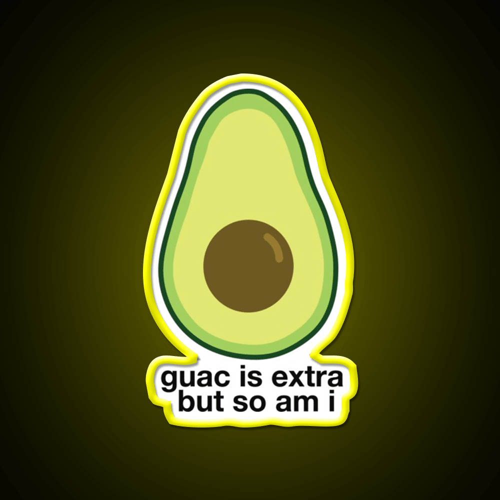 Extra Avocado Fast Food Led Neon Sign For Burger Place Rgb Color - Shineneon