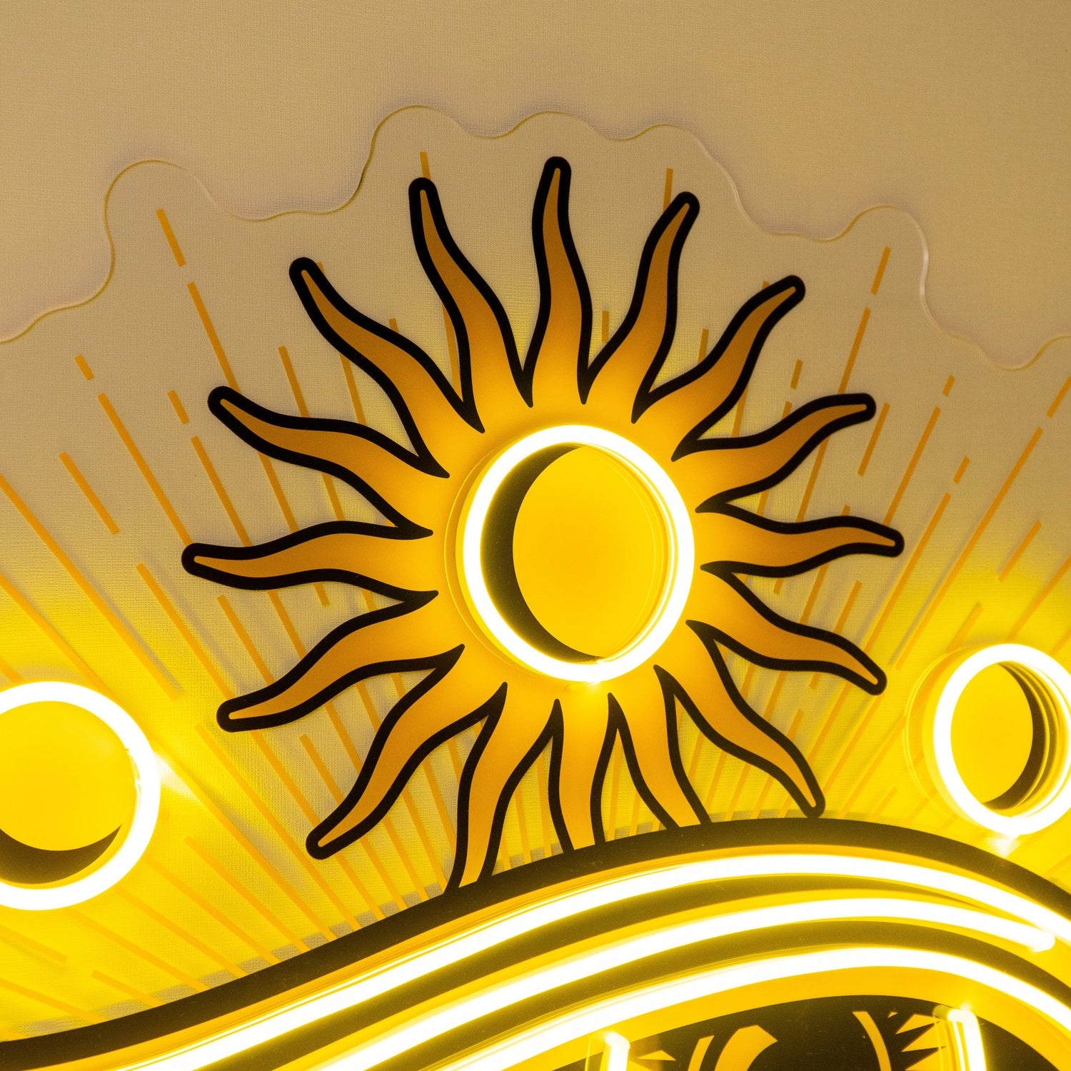 Eye Of Ra Yellow Ancient Egyptian Uv Printed Led Neon Sign For Themed Decor | Shineneon