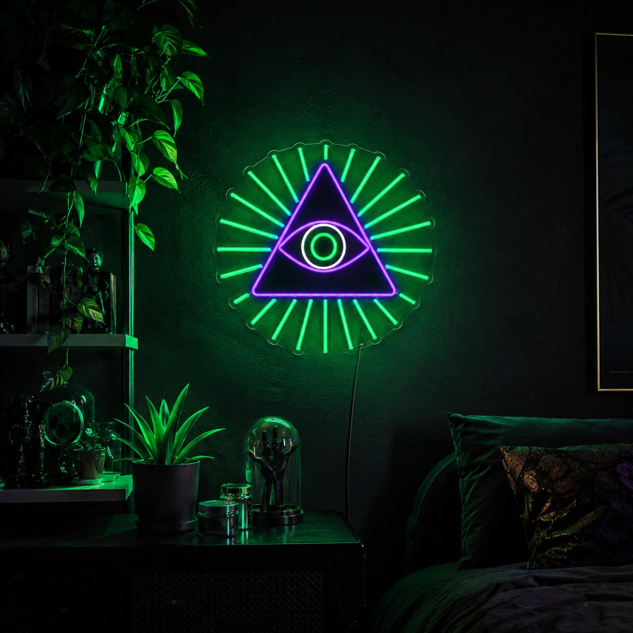 Eye Triangle Neon Sign LED Neon Sign real lifestyle scene