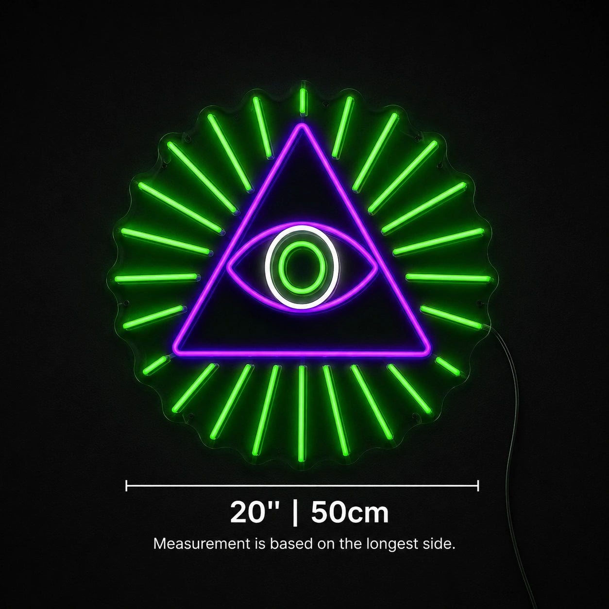 Eye Triangle Neon Sign LED Neon Sign size image