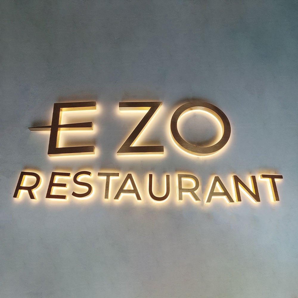 Ezo Restaurant 3D Backlit Channel Letters Led Light Sign - Shineneon