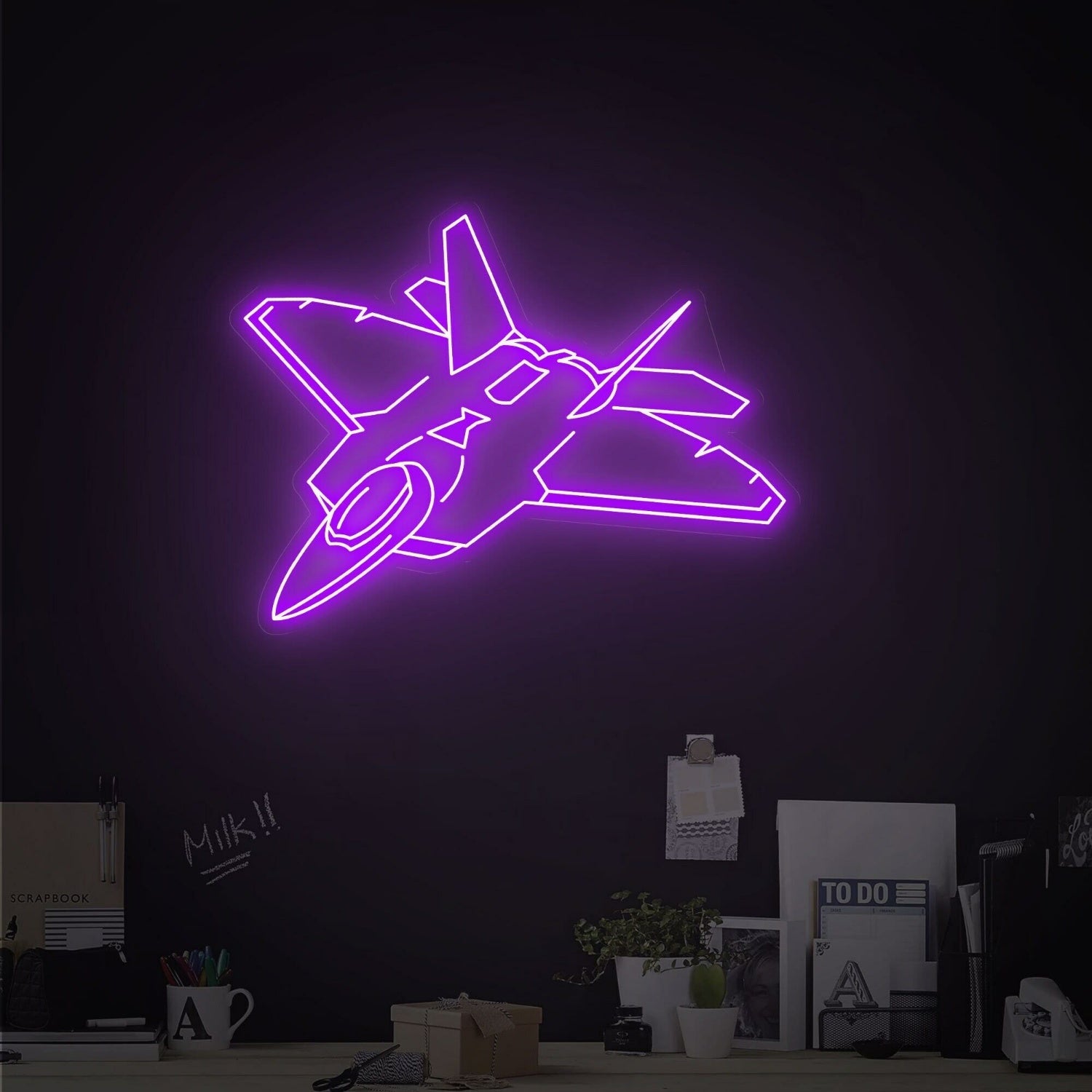 F14 Fighter Led Neon Sign Game Rooms Bars And Wedding - Shineneon