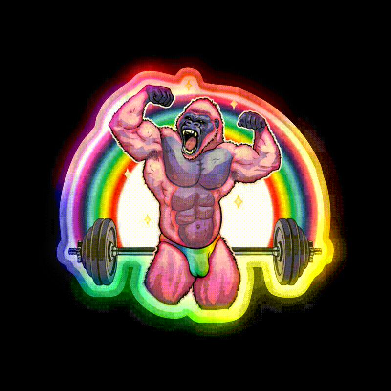 Fabulous Beast Mode Gym Fitness Led Neon Sign Rgb Color - LED neon sign close-up detail