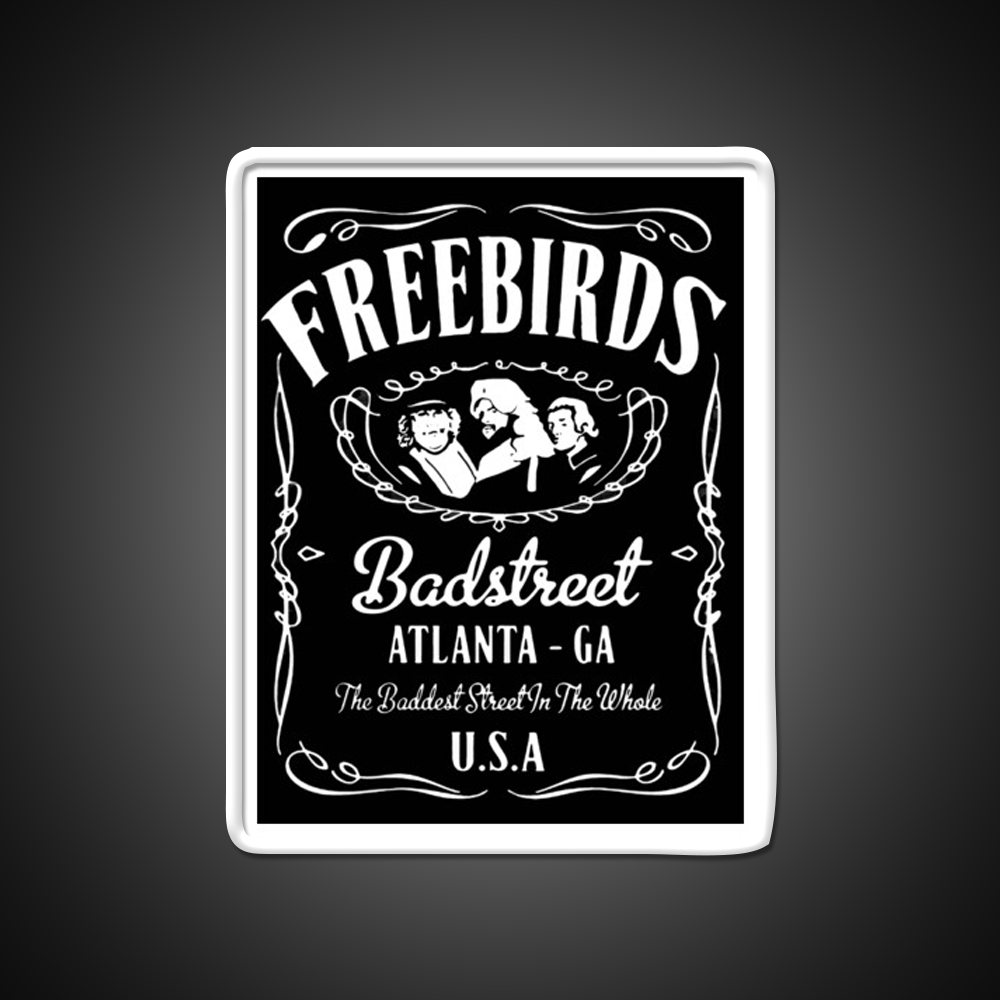 Fabulous Freebirds Whiskey Drink Bar Led Neon Sign Rgb Color