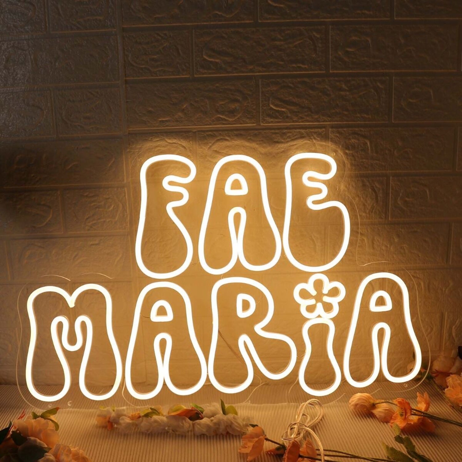 Fae Maria Yellow Led Neon Sign | Shineneon