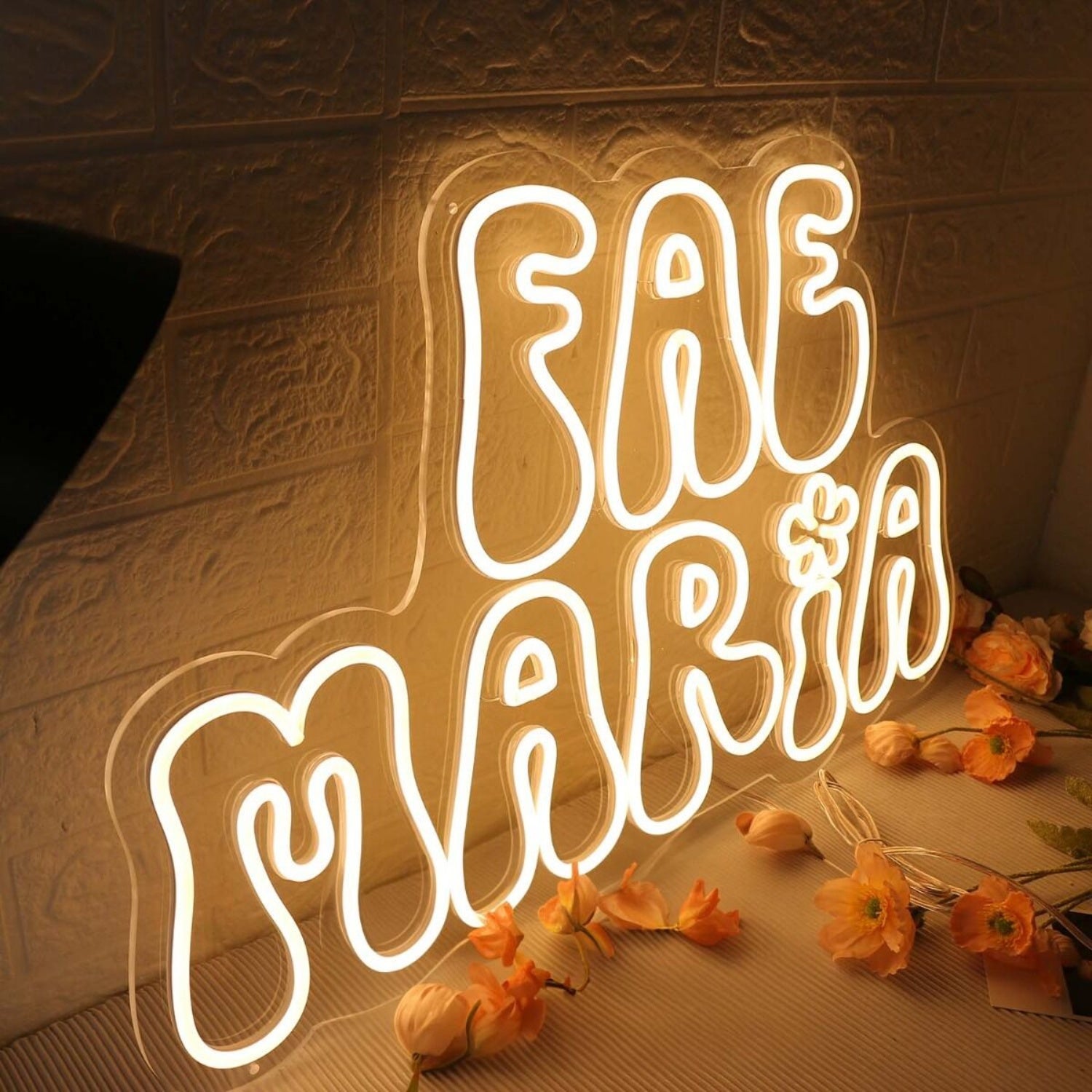 Fae Maria Yellow Led Neon Sign | Shineneon
