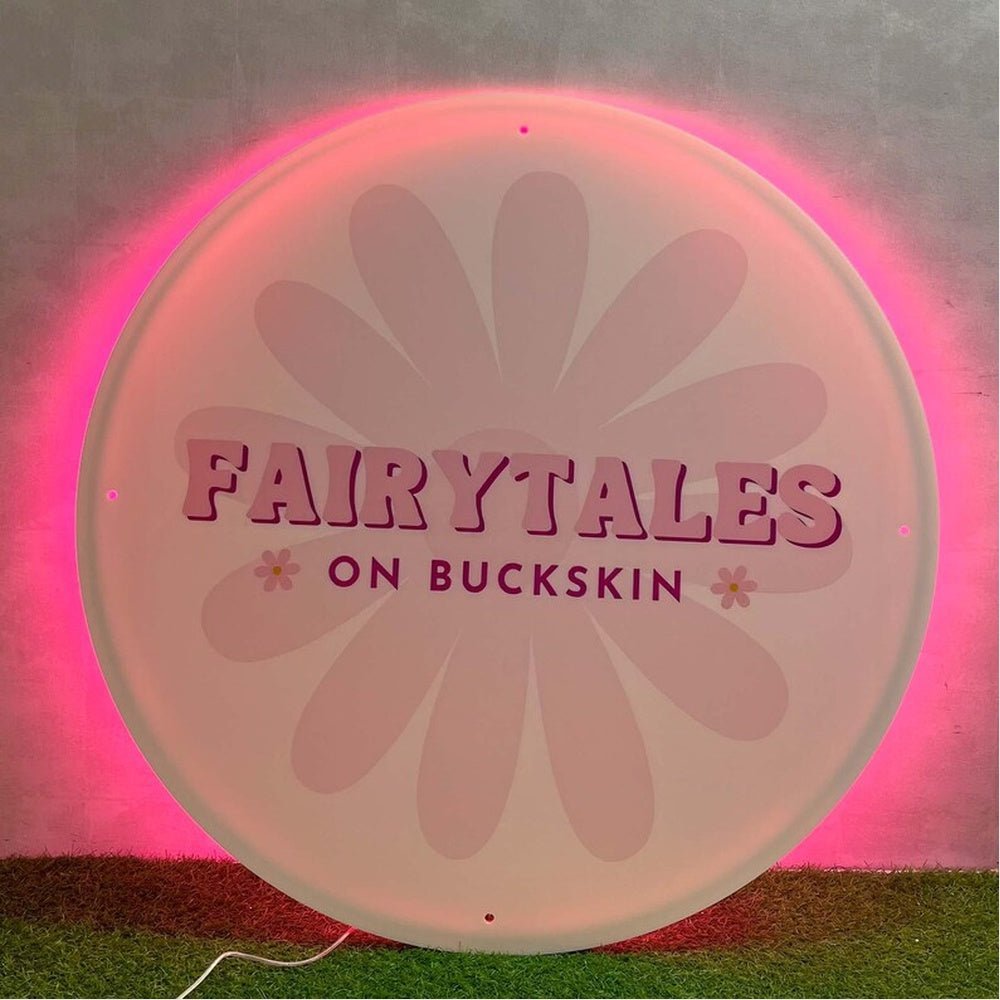 Fairytales On Buckskin Acrylic Business Logo Sign - Shineneon