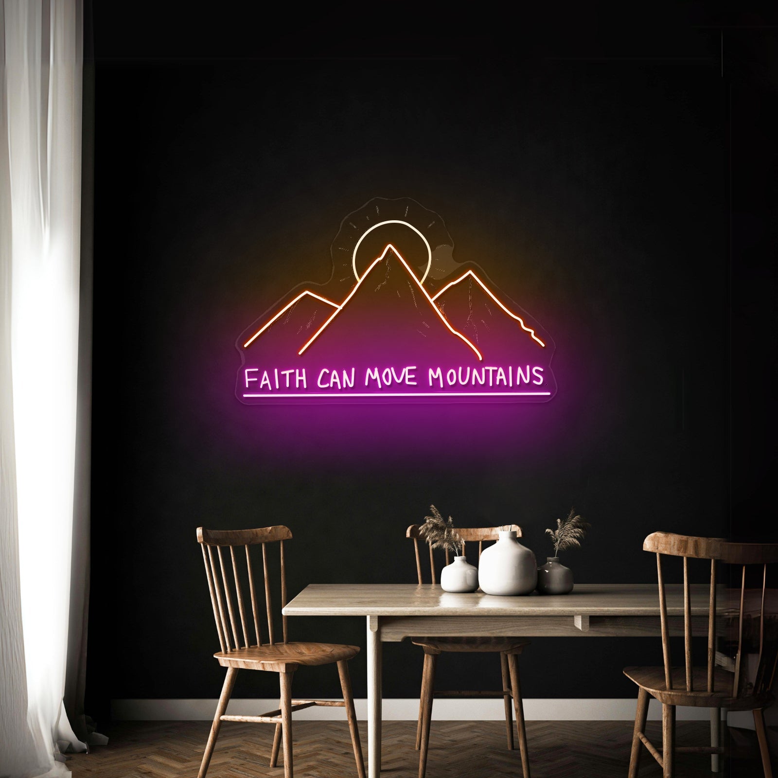 Faith Can Move Mountains Neon Wall Sign - Shineneon