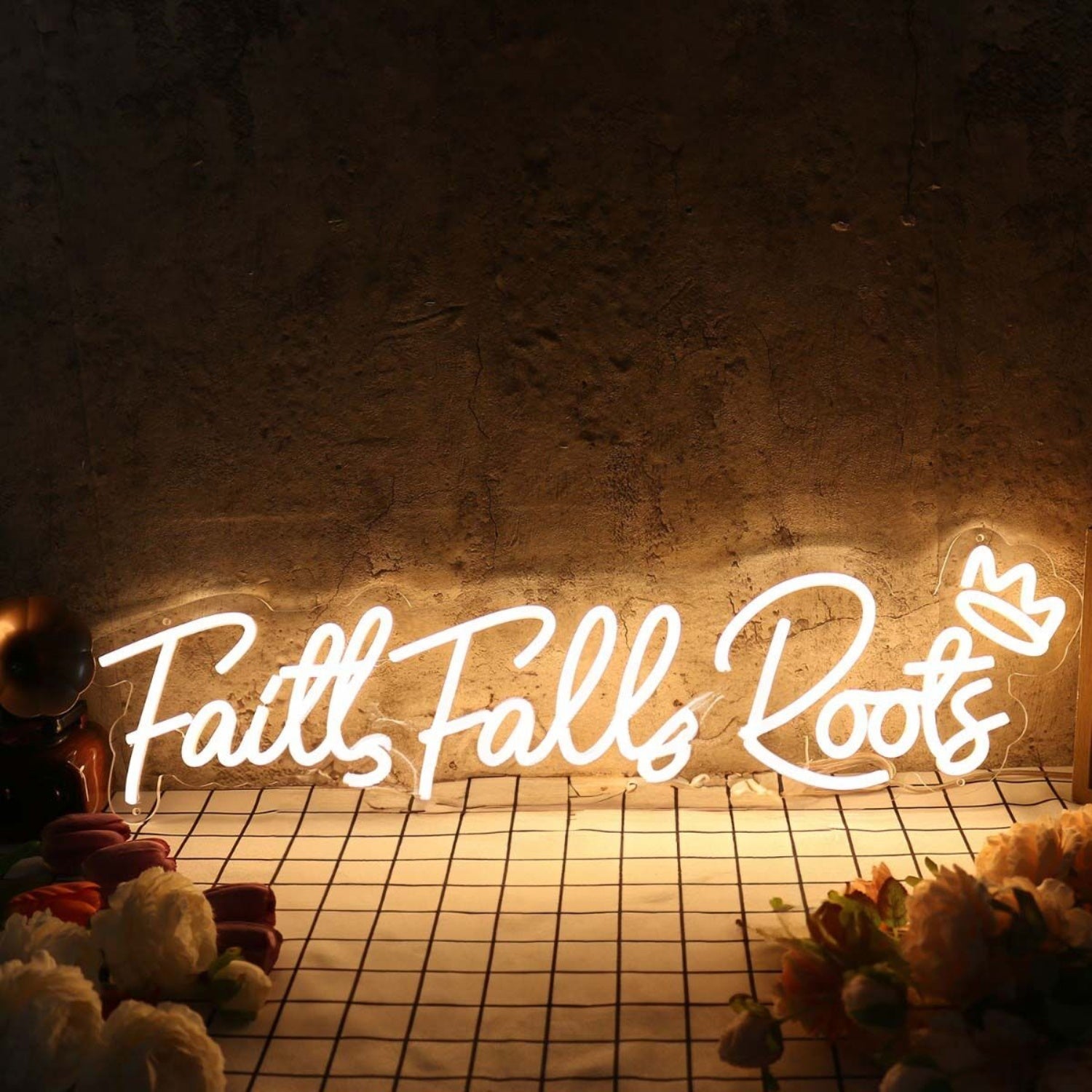 Faith Full Roots Yellow Led Neon Sign - Shineneon