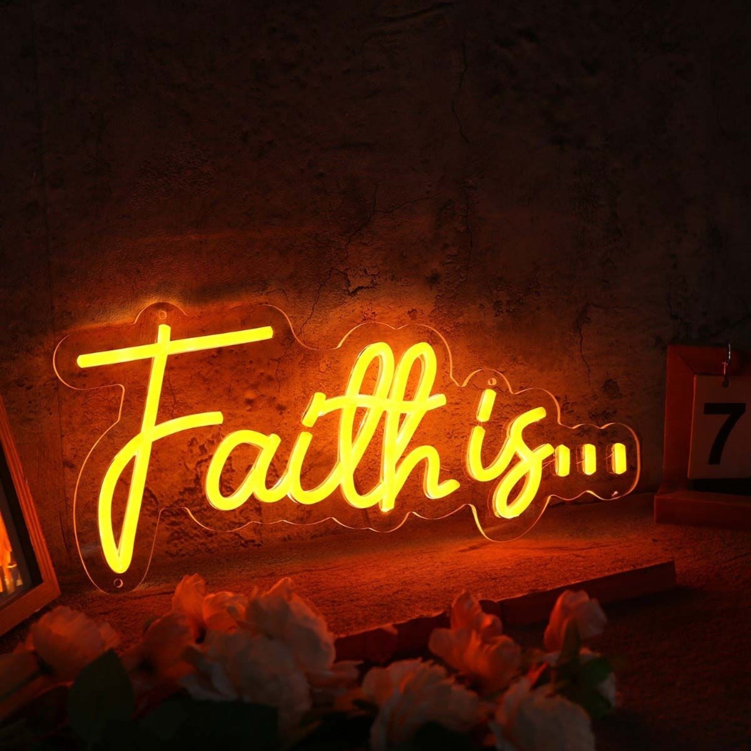 Faith Is Orange Led Neon Sign - Shineneon