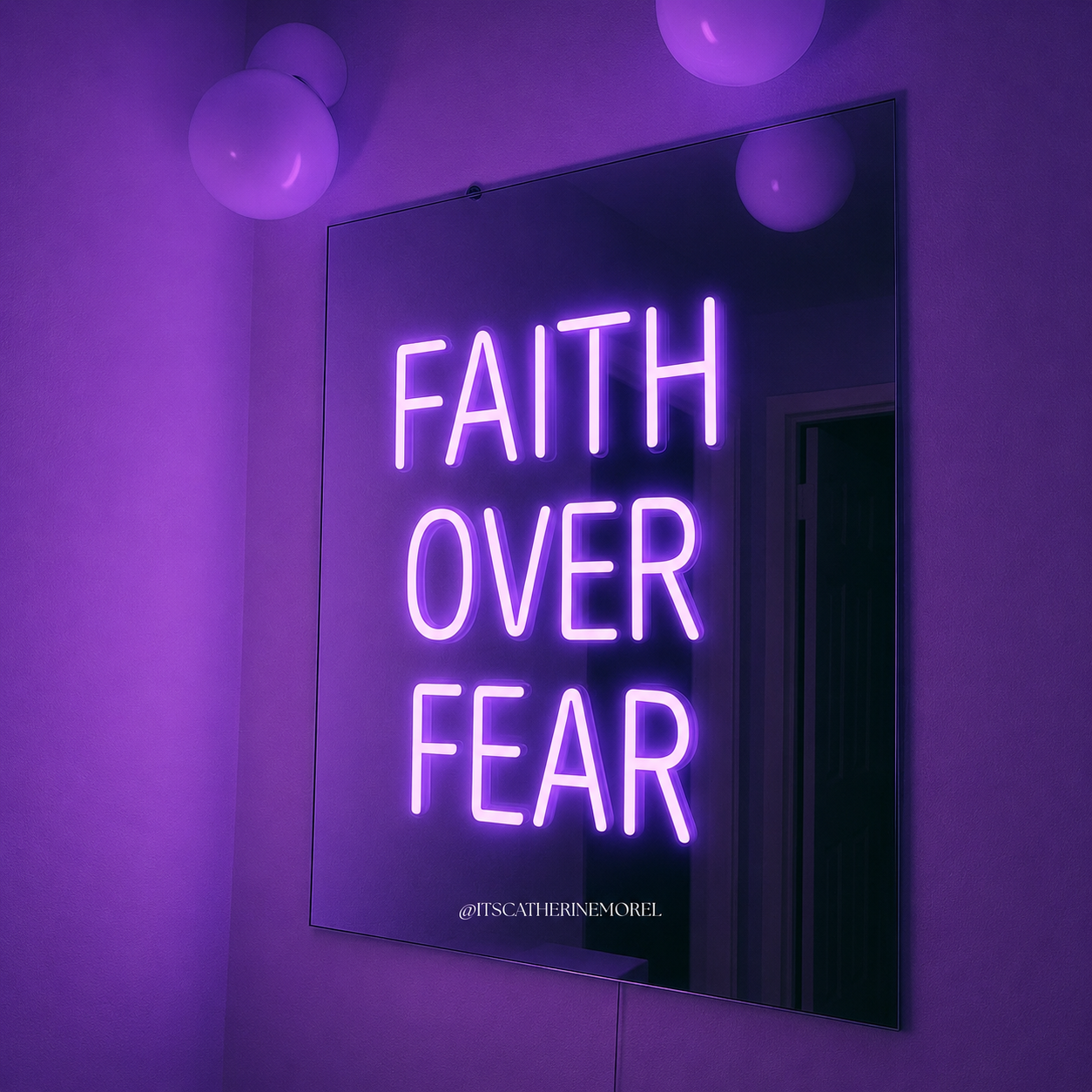 Faith Over Fear Room Decor LED Neon Sign - 01 Original Product Image