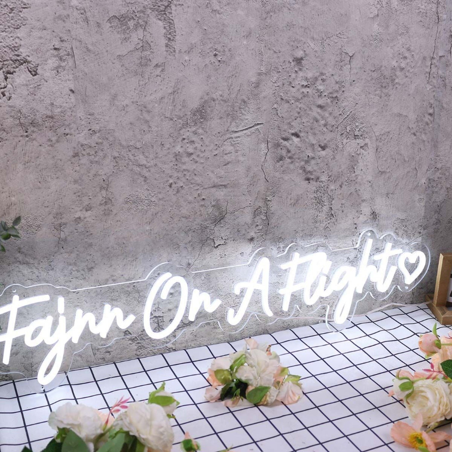 Fajnn On A Flight White Led Neon Sign - Shineneon