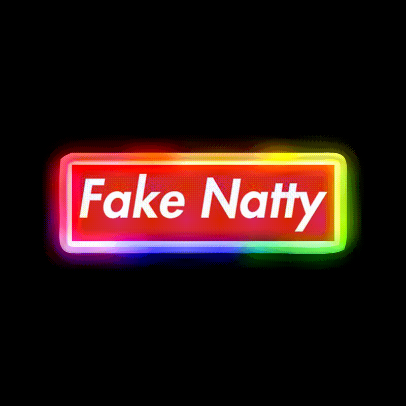 Fake Natty Gym Fitness Led Neon Sign Rgb Color - LED neon sign close-up detail