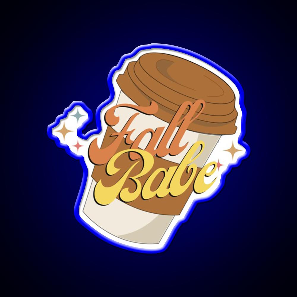 Fall Babe Cafe Led Neon Sign Espresso Bar Art Rgb Color