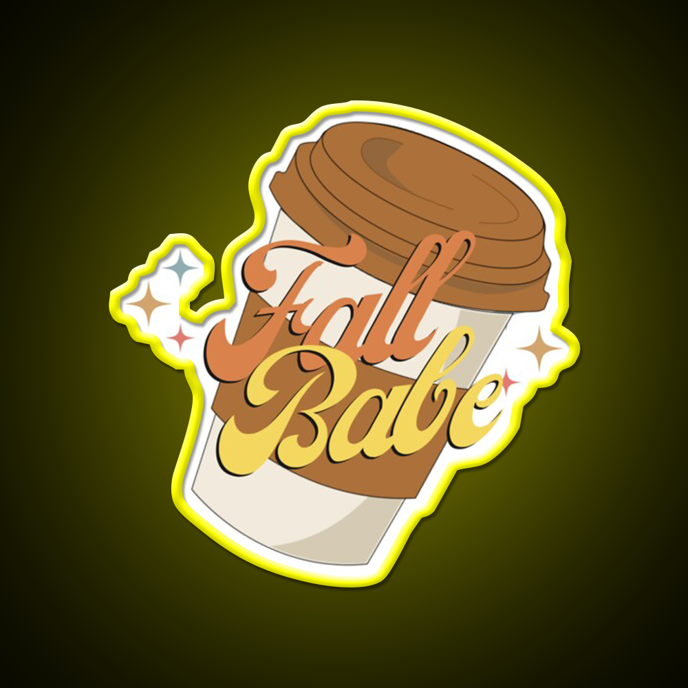 Fall Babe Cafe Led Neon Sign Espresso Bar Art Rgb Color