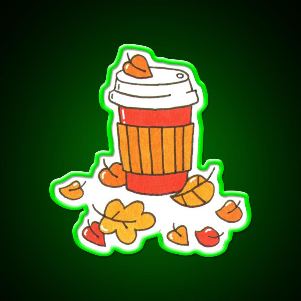 Fall Vibes Cafe Led Neon Sign Espresso Bar Art Bakery Wall Art Rgb Color