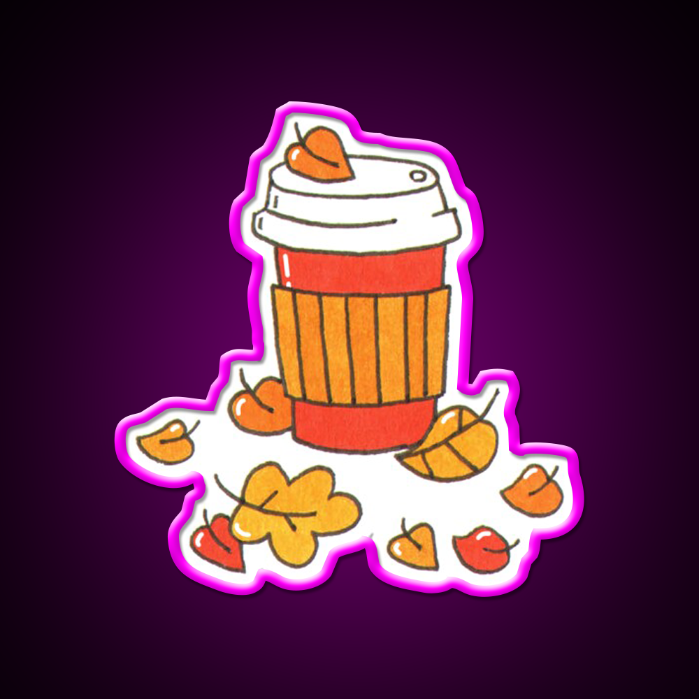 Fall Vibes Cafe Led Neon Sign Espresso Bar Art Bakery Wall Art Rgb Color