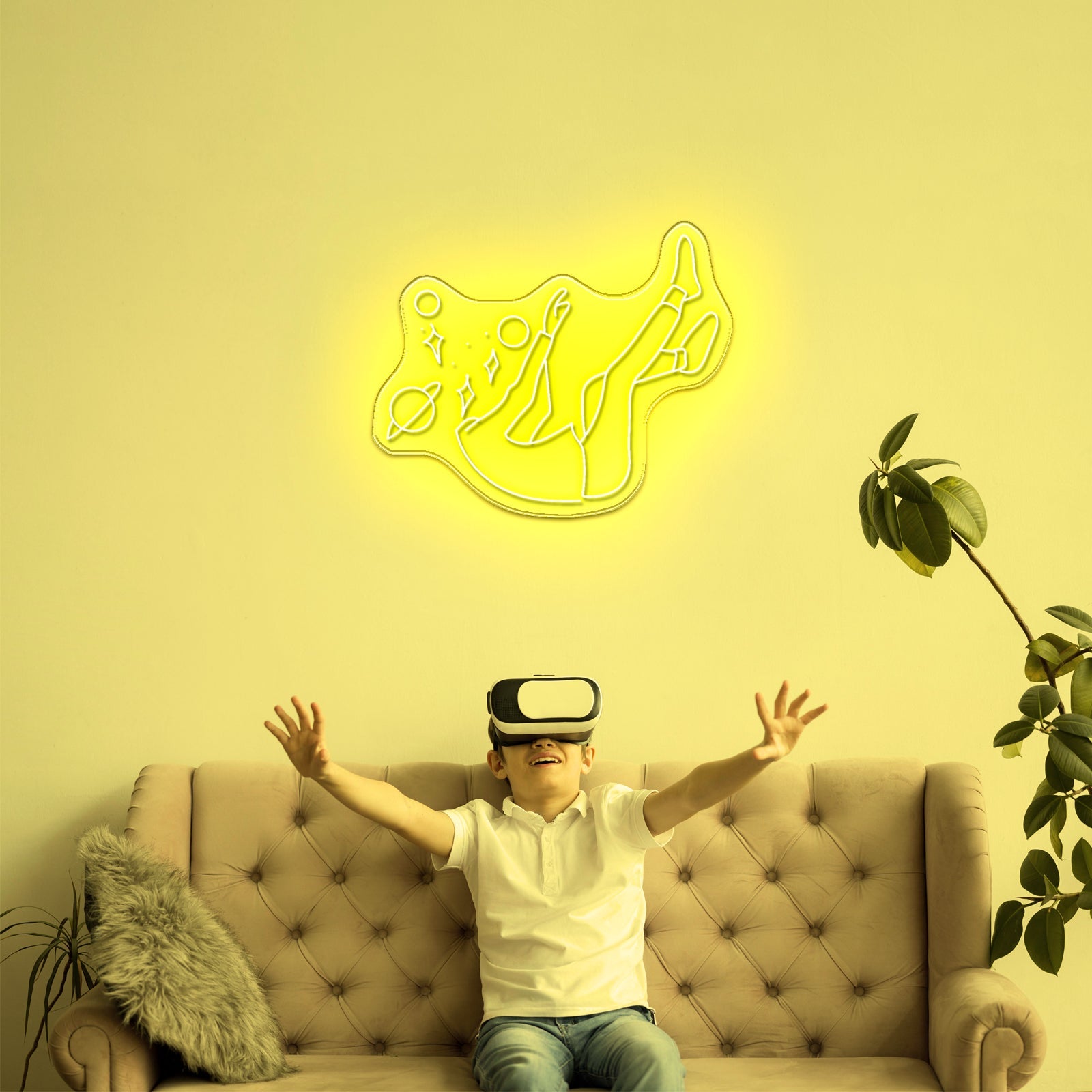 Falling Into Space Neon Sign Large Led Signs - Shineneon