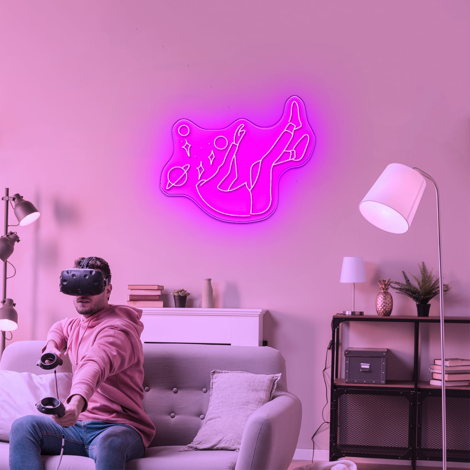 Feeline Astronaut Chilling Led Neon Sign Light Custom Led Signs