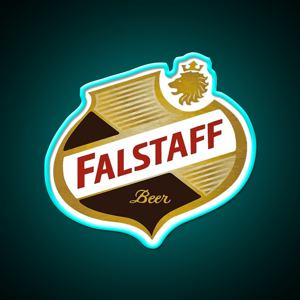 Falstaff Beer Shield Beer Retro Vintage Beer Bar Decor Led Neon Sign Rgb Color - Size and dimension reference