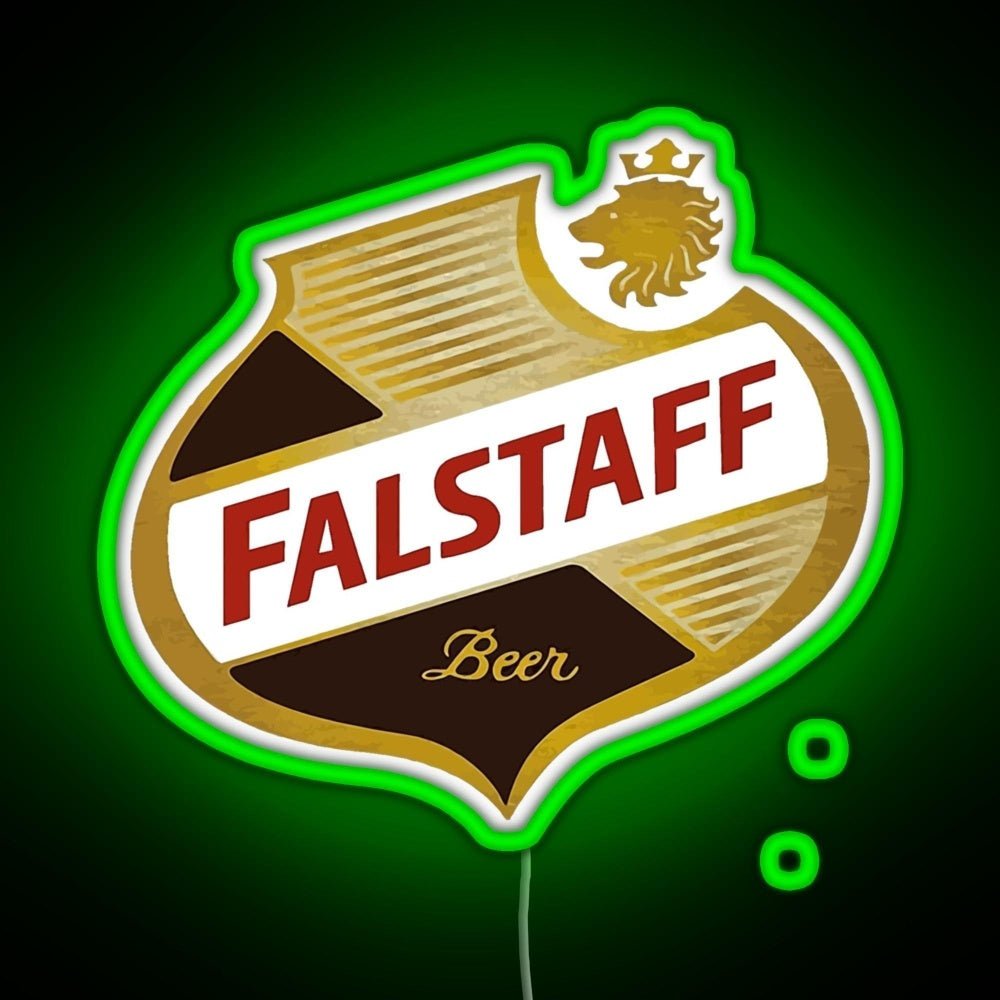 Falstaff Beer Shield Beer Retro Vintage Rgb Led Neon Sign Pop Wall Art - Shineneon