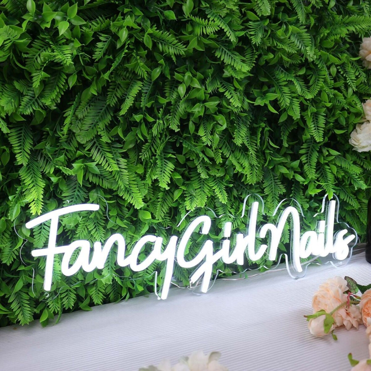 Fancy Girl Nails White Led Neon Sign | Shineneon