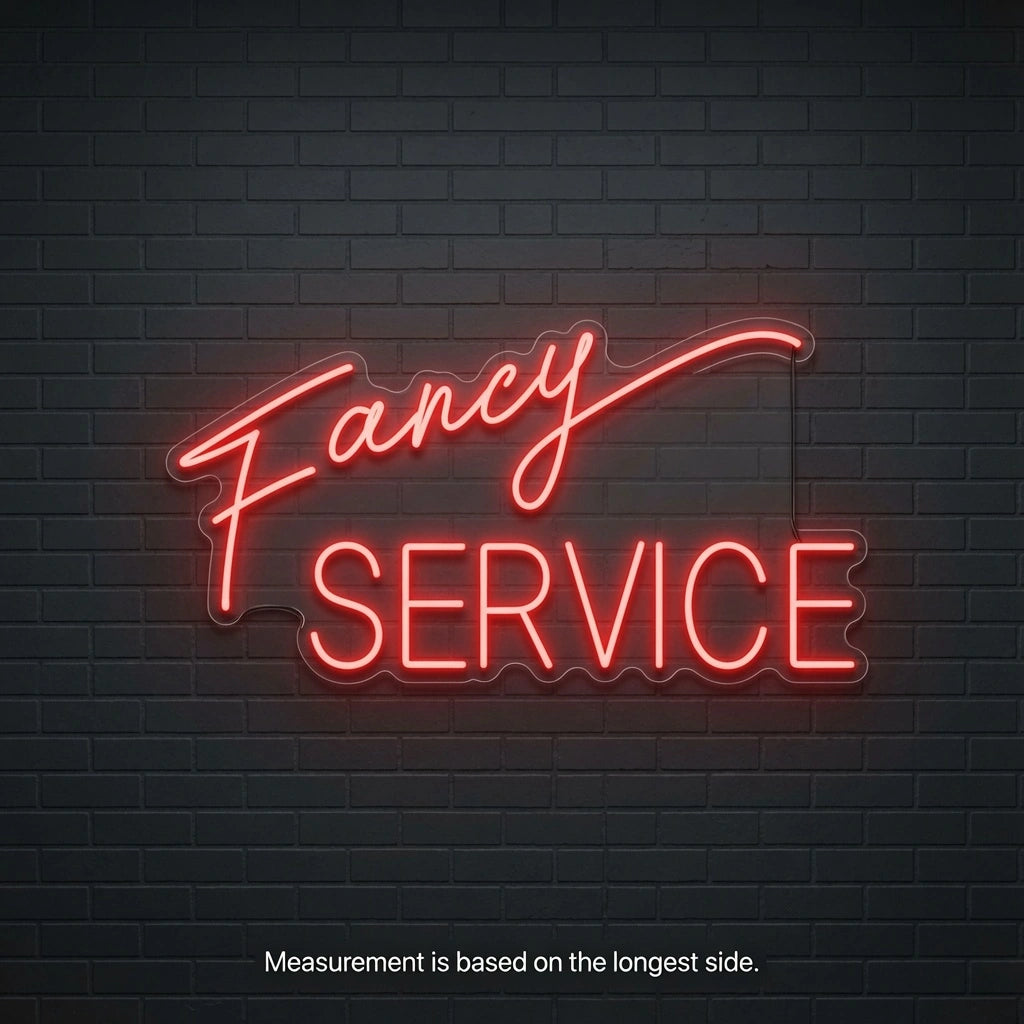 Fancy Service Business LED Neon Sign - 04 Size Image