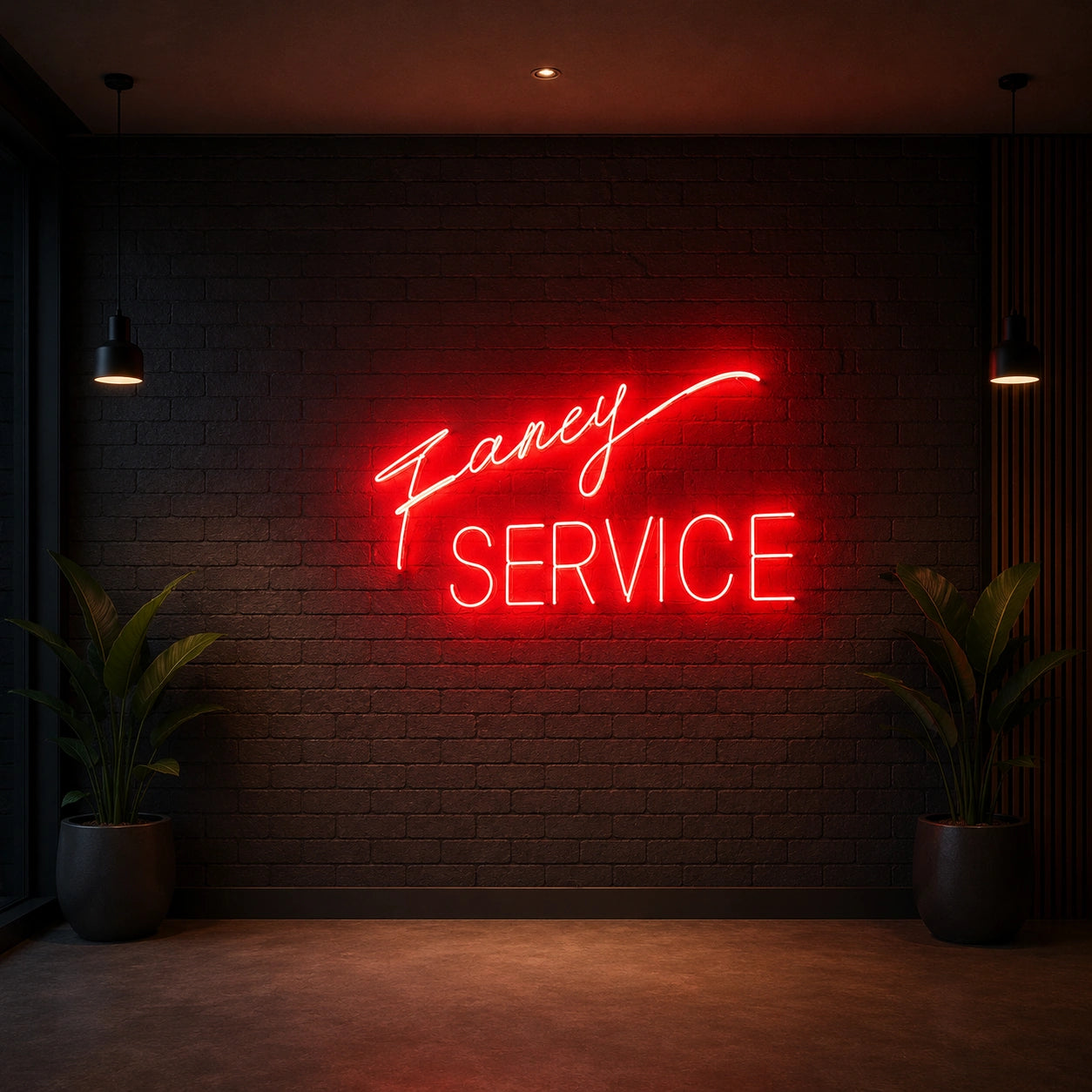 Fancy Service LED Neon Sign - 04 Size Image
