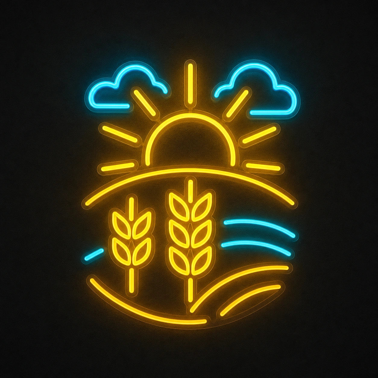 Farm Field Wheat LED Neon Sign Home Garage Wall Decoration main product image