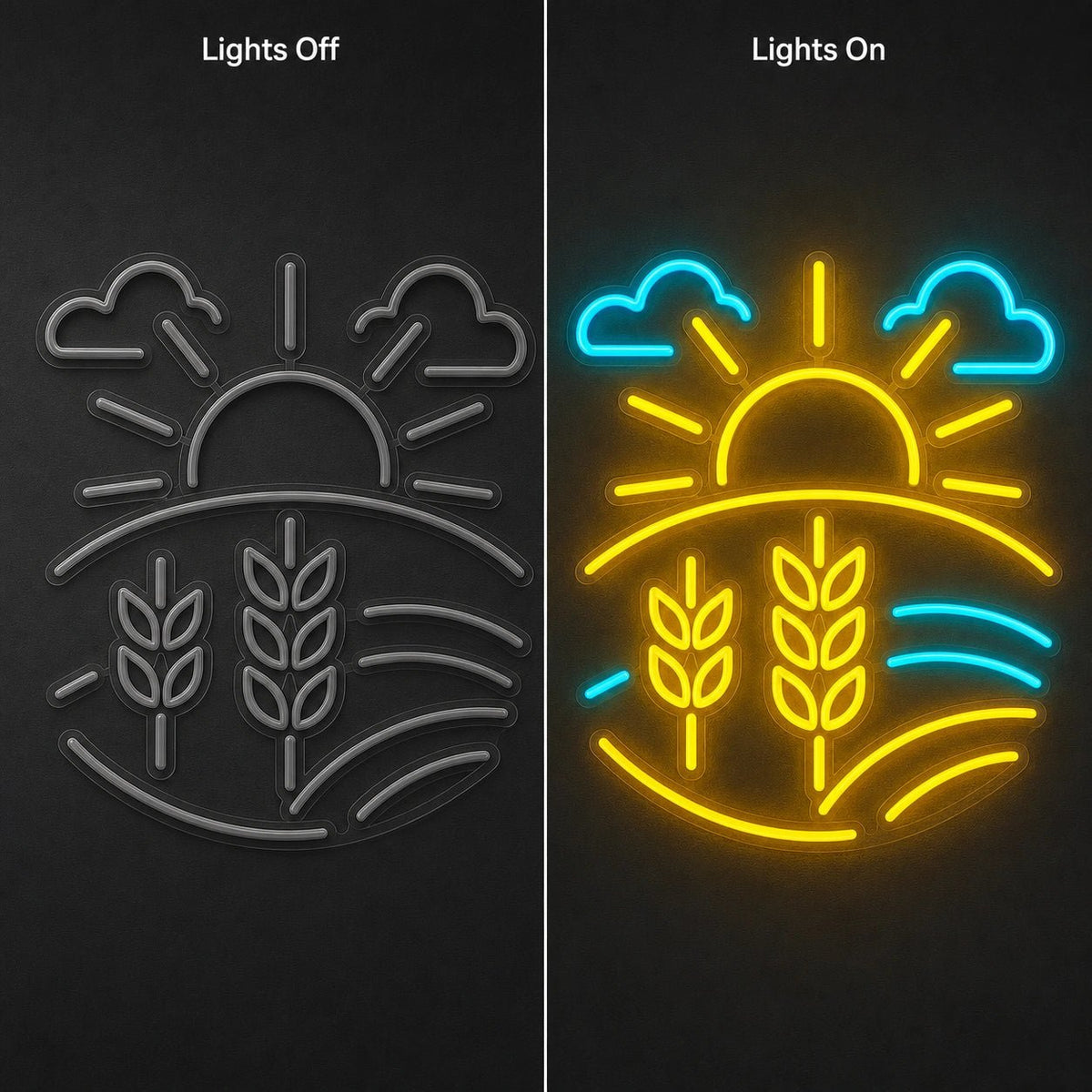 Farm Field Wheat LED Neon Sign Man Cave Neon Sign - Shineneon