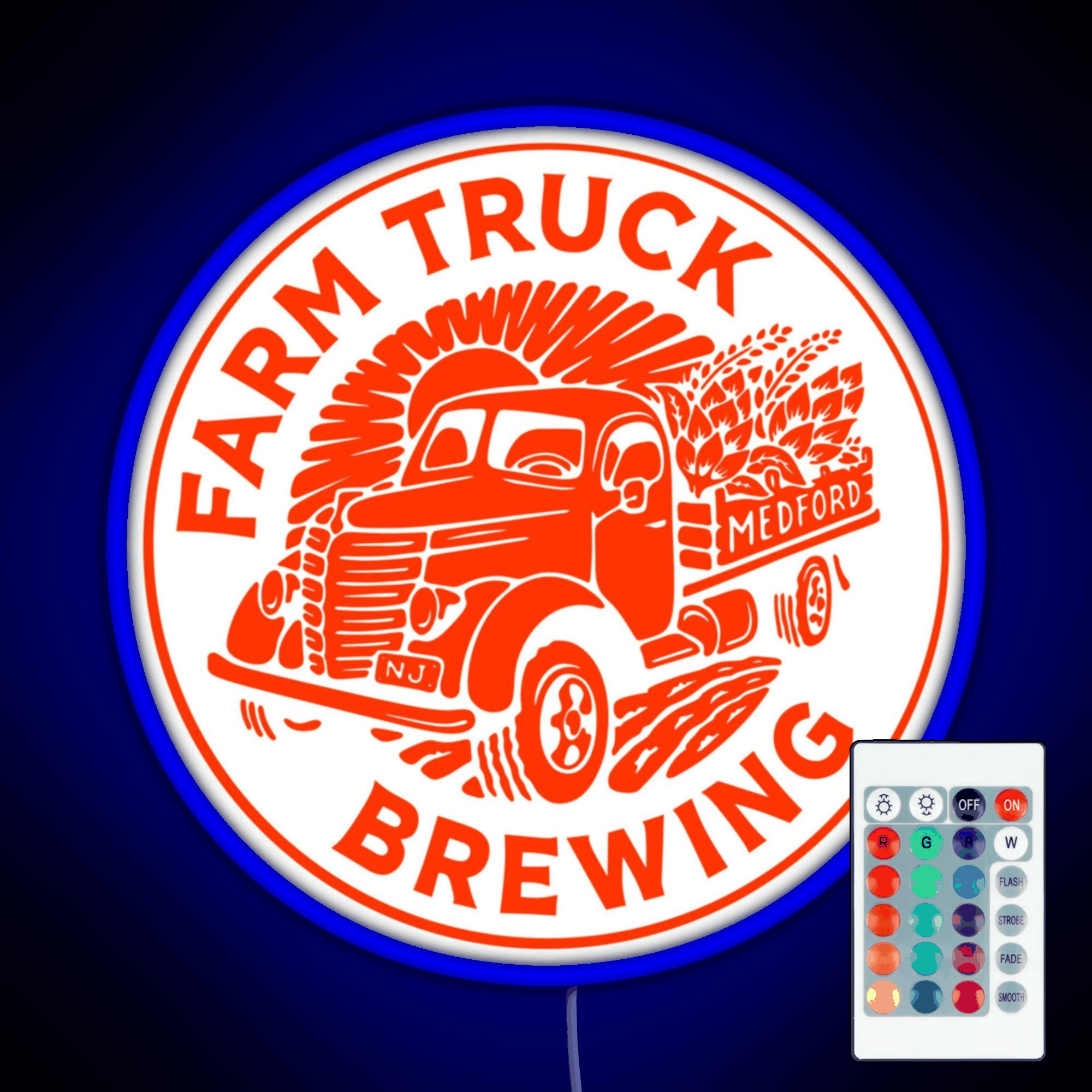Farm Truck Brewing Rgb Led Neon Sign Pop Wall Art